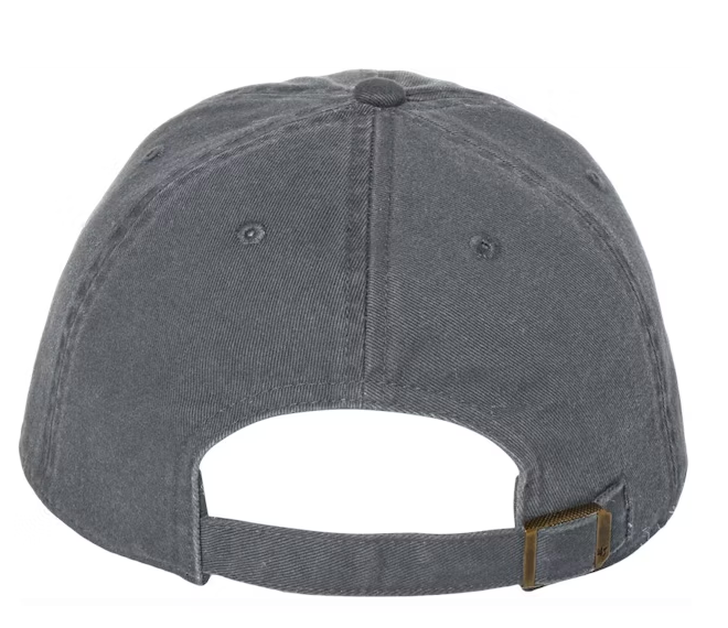 Gray Embroidered Baseball Cap